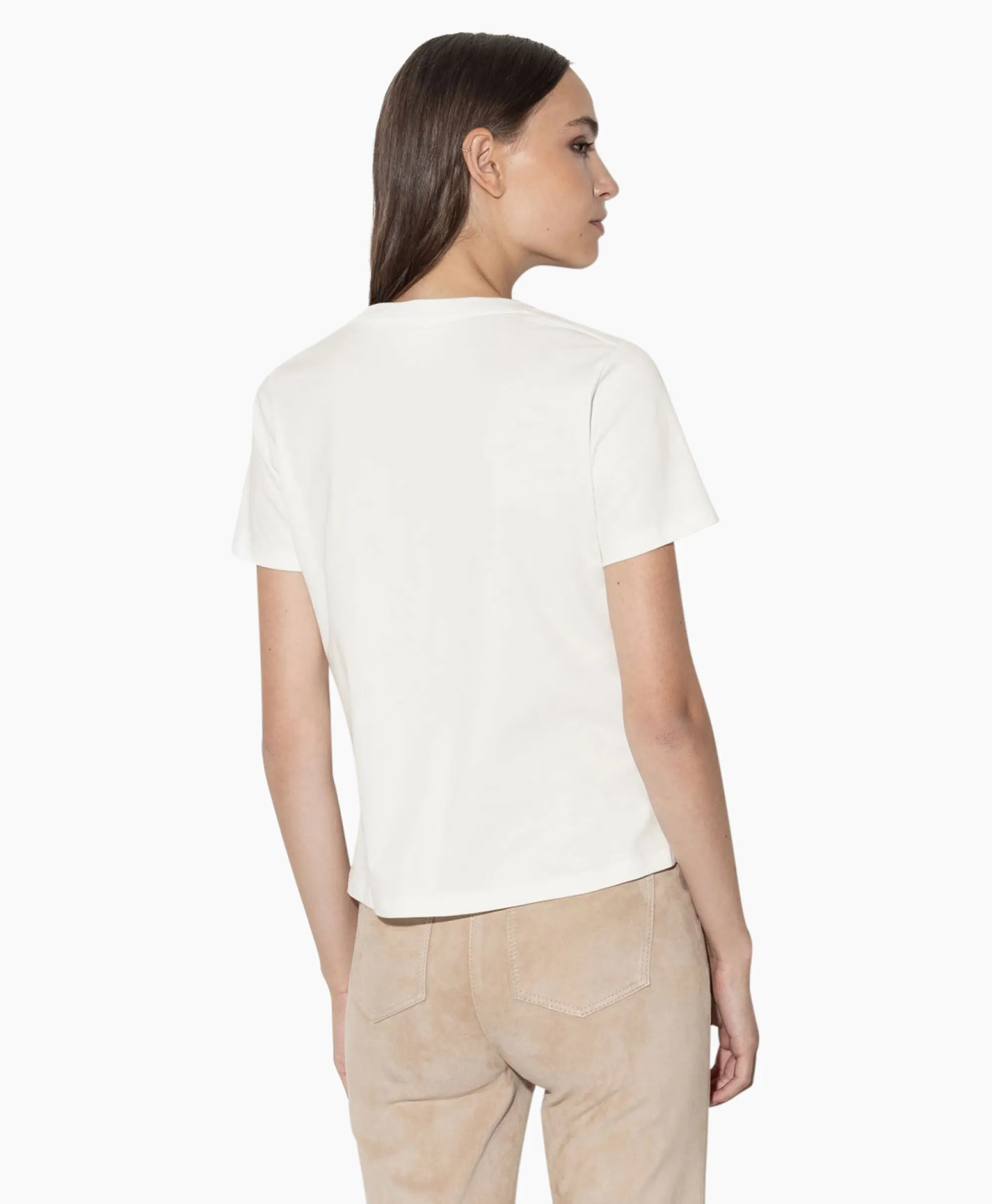 Sale T-Shirt Korte Mouw 398113/7799-0 Off White Dames T-Shirts & Tops