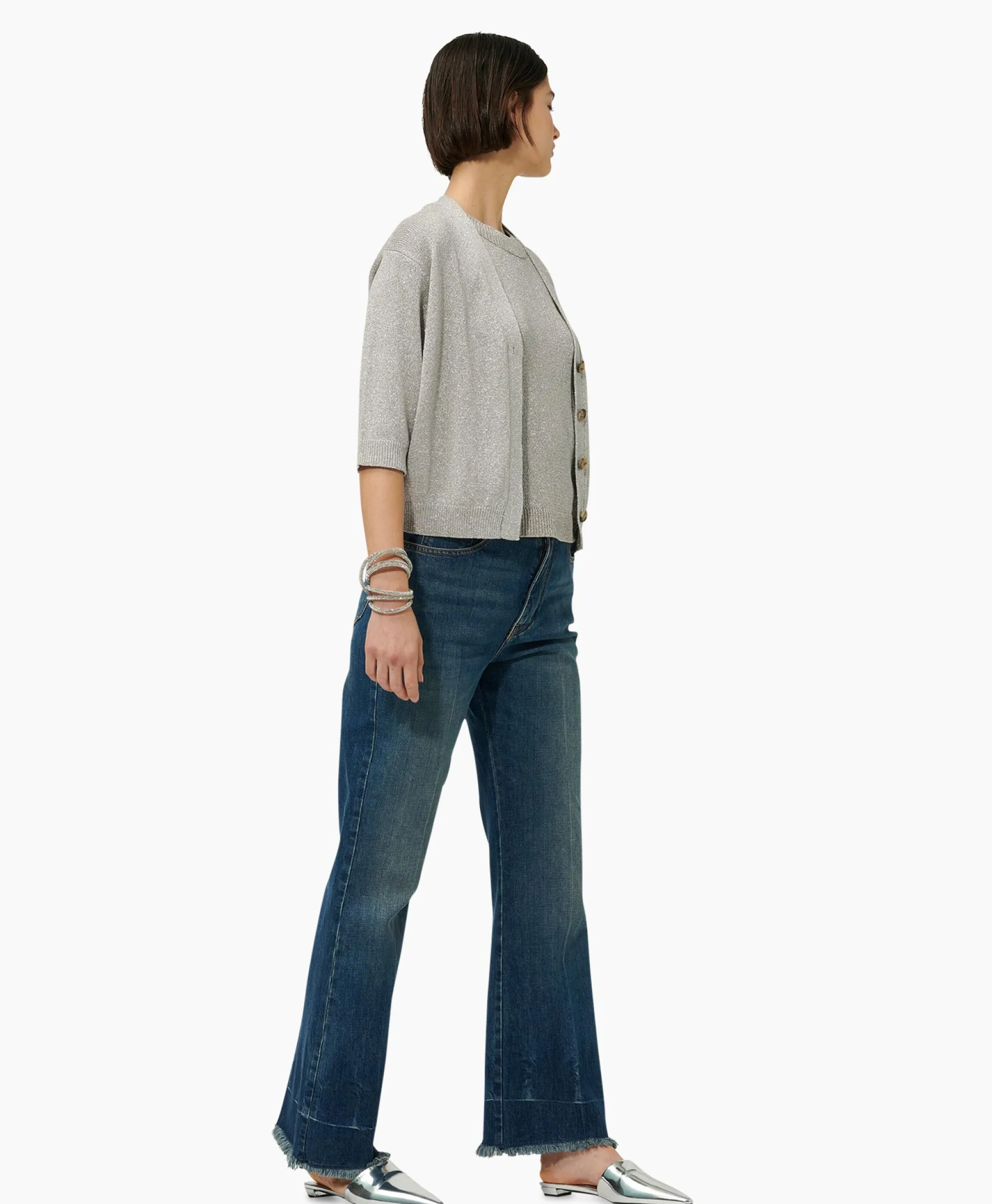 Luisa Cerano Vest 488310/5157-0 Licht Grijs*Dames Vesten