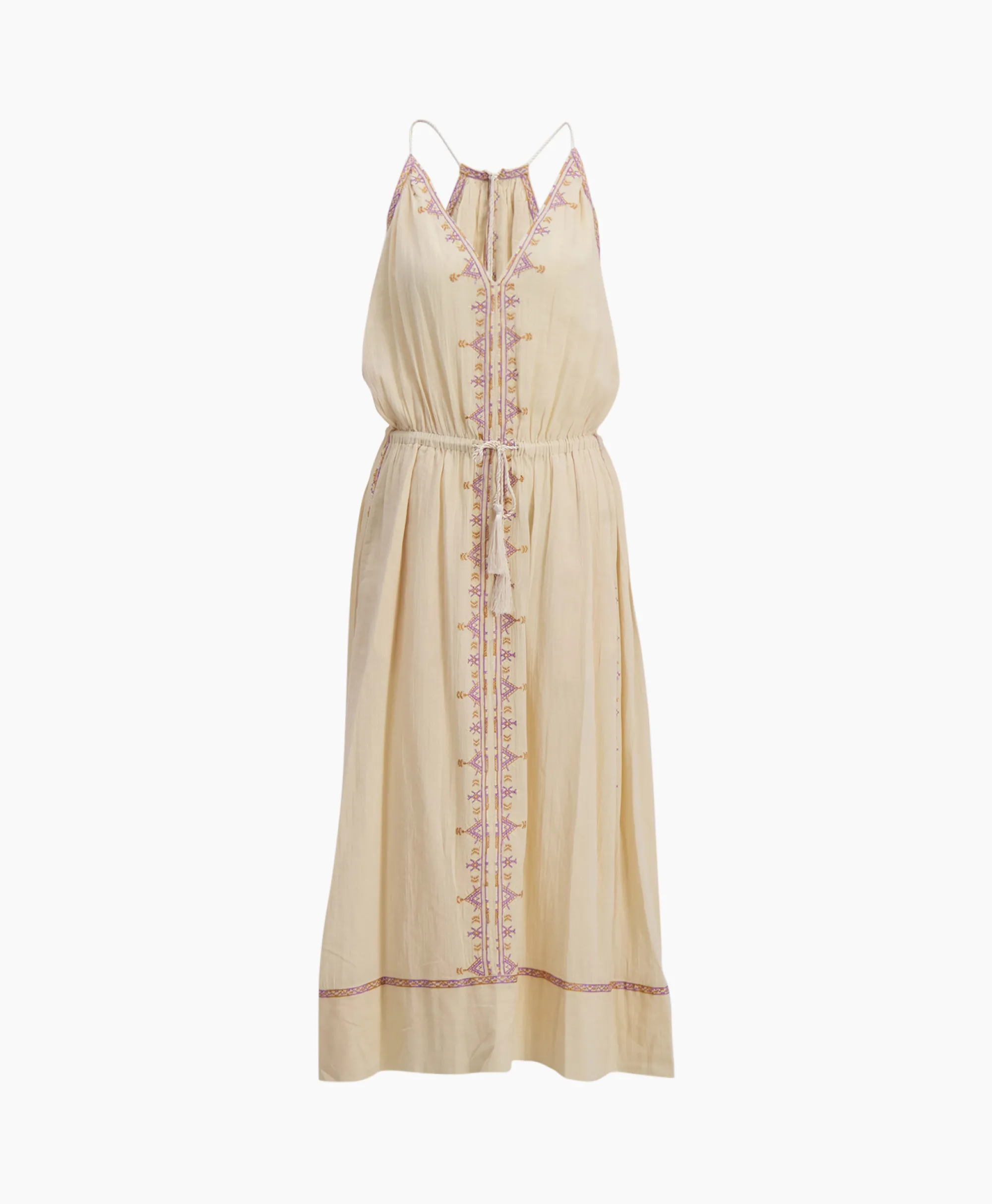 Clearance Marant Etoile Midi Jurk Siana-Ge Beige Dames Jurken