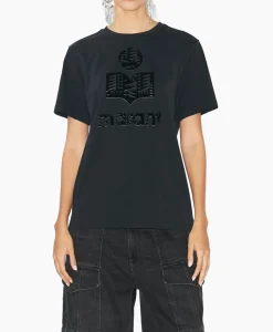 Best Marant Etoile T-Shirt Korte Mouw Zewel-Ga Zwart Dames T-Shirts & Tops