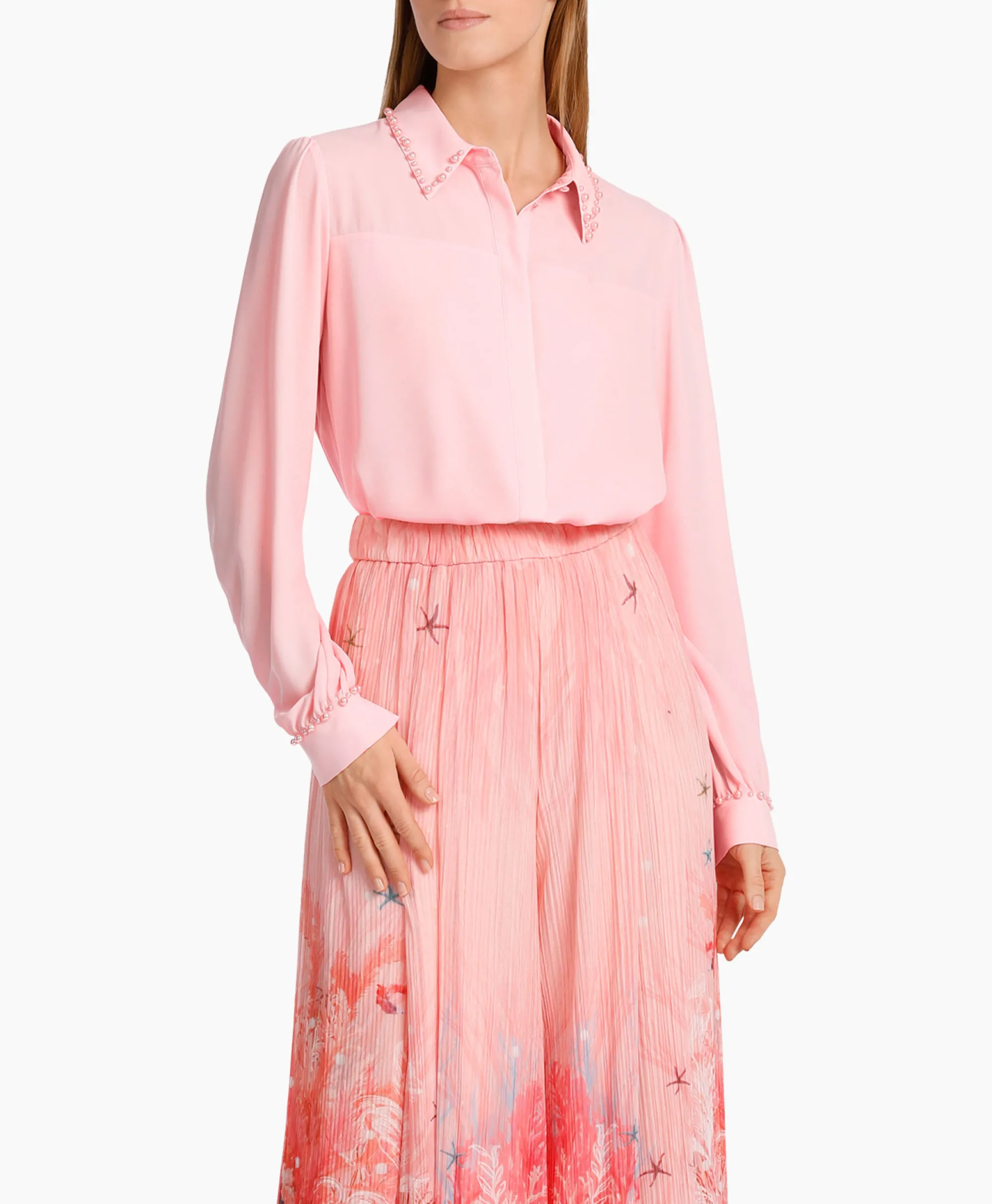 Marccain Collectie Blouse Wc 51.46 W90 Zalm*Dames Blouses