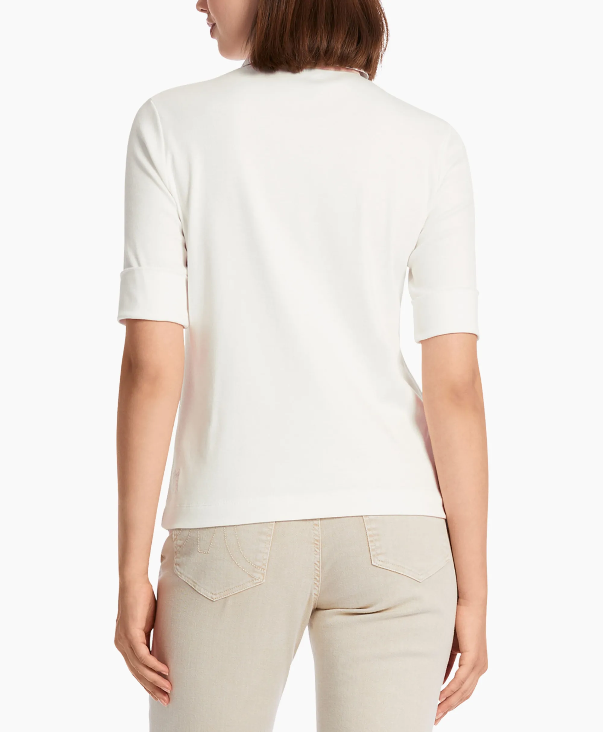 Marccain Sport Polo Ws 53.03 J48 Off White*Dames Polo's