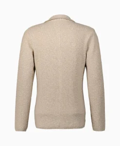 Maurizio Baldassari Jack Knit With Rib Details Beige*Heren Jassen