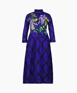 Mii Collection Maxi Jurk 32/Dress Santi Blauw*Dames Jurken