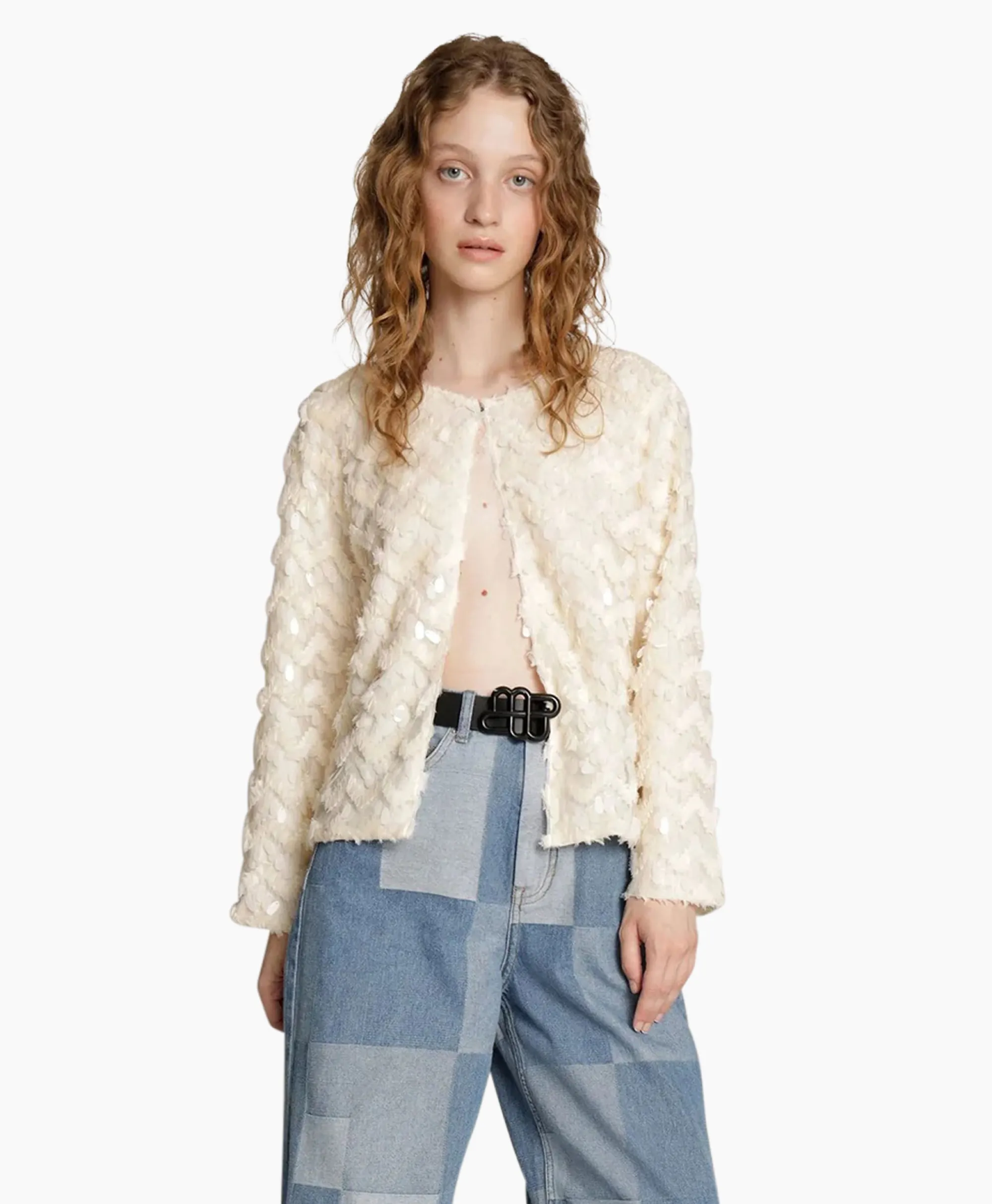 Hot Blazer Moolinu Ecru Dames Blazers