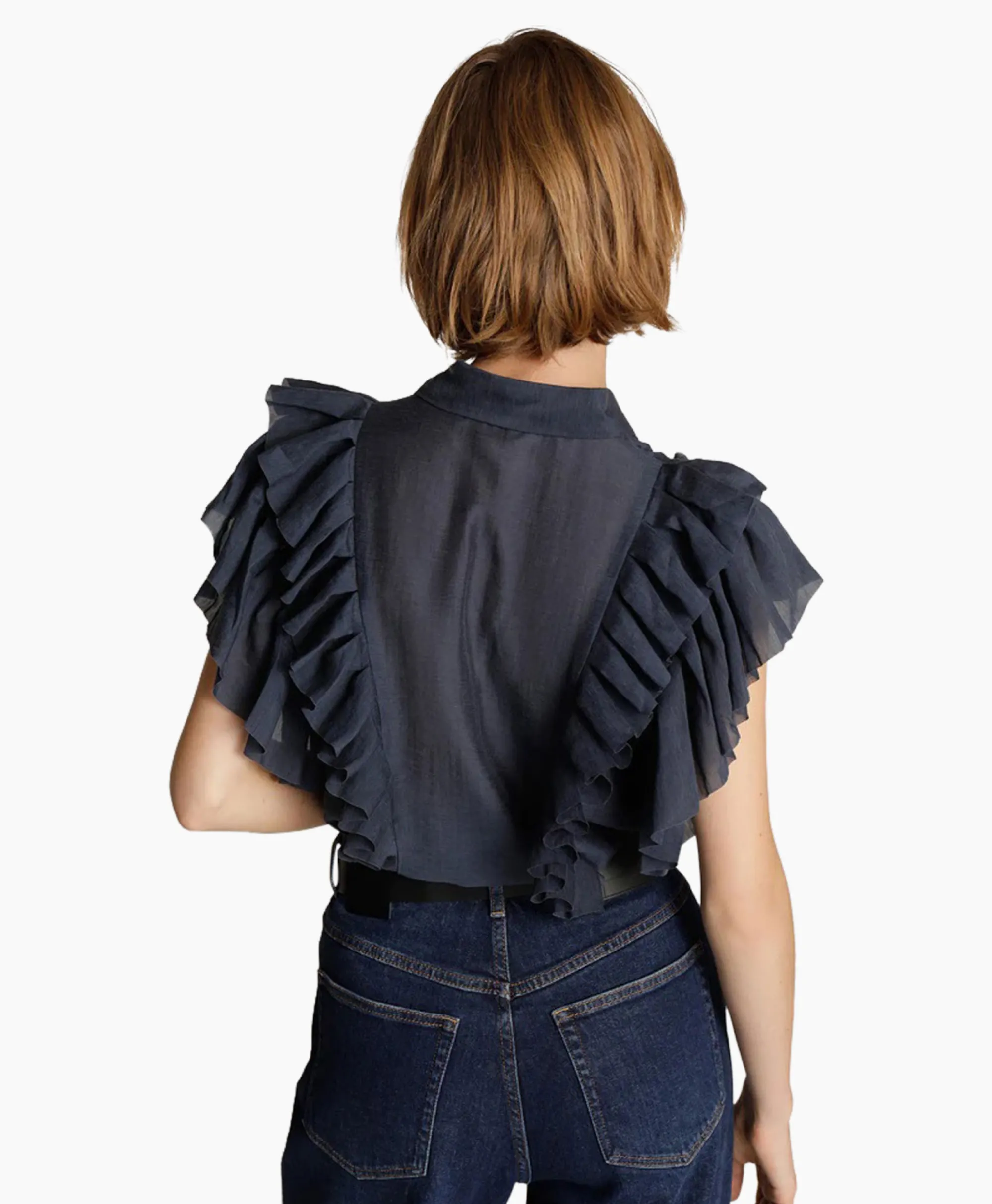 Discount Blouse Must Donker Blauw Dames Blouses