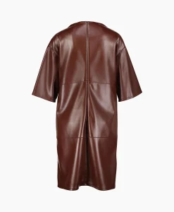 Outlet Mini Jurk Velcro2-J8Ltx03 Bruin Dames Jurken