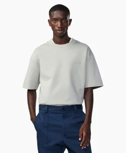 Nn07 T-Shirt Nat Logo Tee Beige*Heren T-Shirts