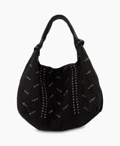 Nunoo Bags Crossbody Tas Maxi Dandy Rivet Washed Black Zwart*Dames Tassen