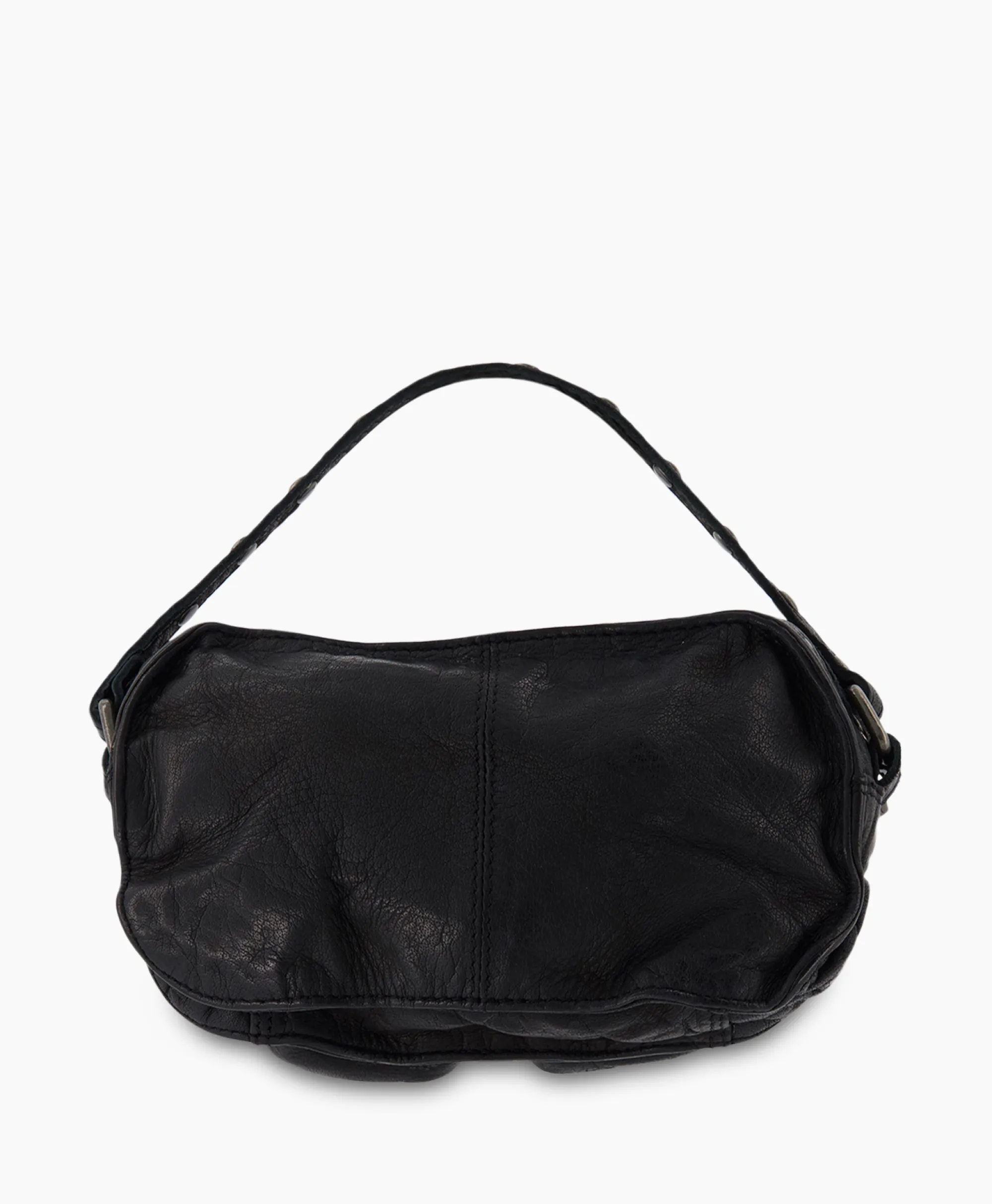 Sale Crossbody Tas Helena Rivet Washed Black Zwart Dames Tassen