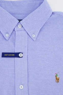 Online Overhemd Oxford Mesh Licht Blauw Heren Overhemden