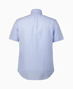 Best Overhemd Seersucker Short Sleeve Licht Blauw Heren Overhemden