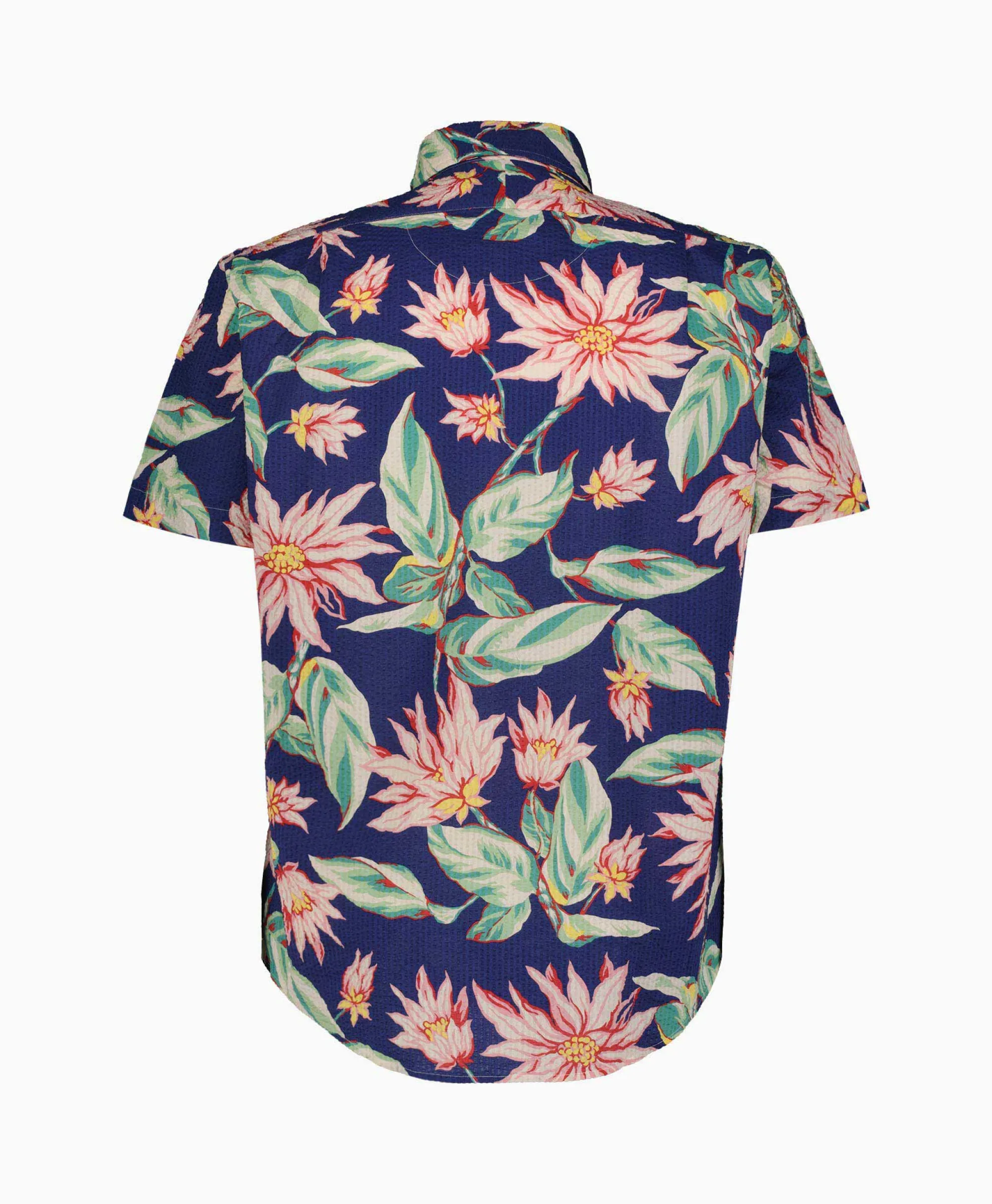 Online Overhemd Short Sleeve Tropical Groen Heren Overhemden