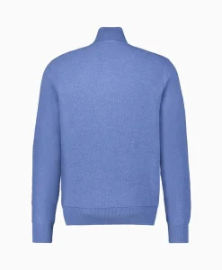 Clearance Pullover Quarterzip Cotton Blauw Heren Truien