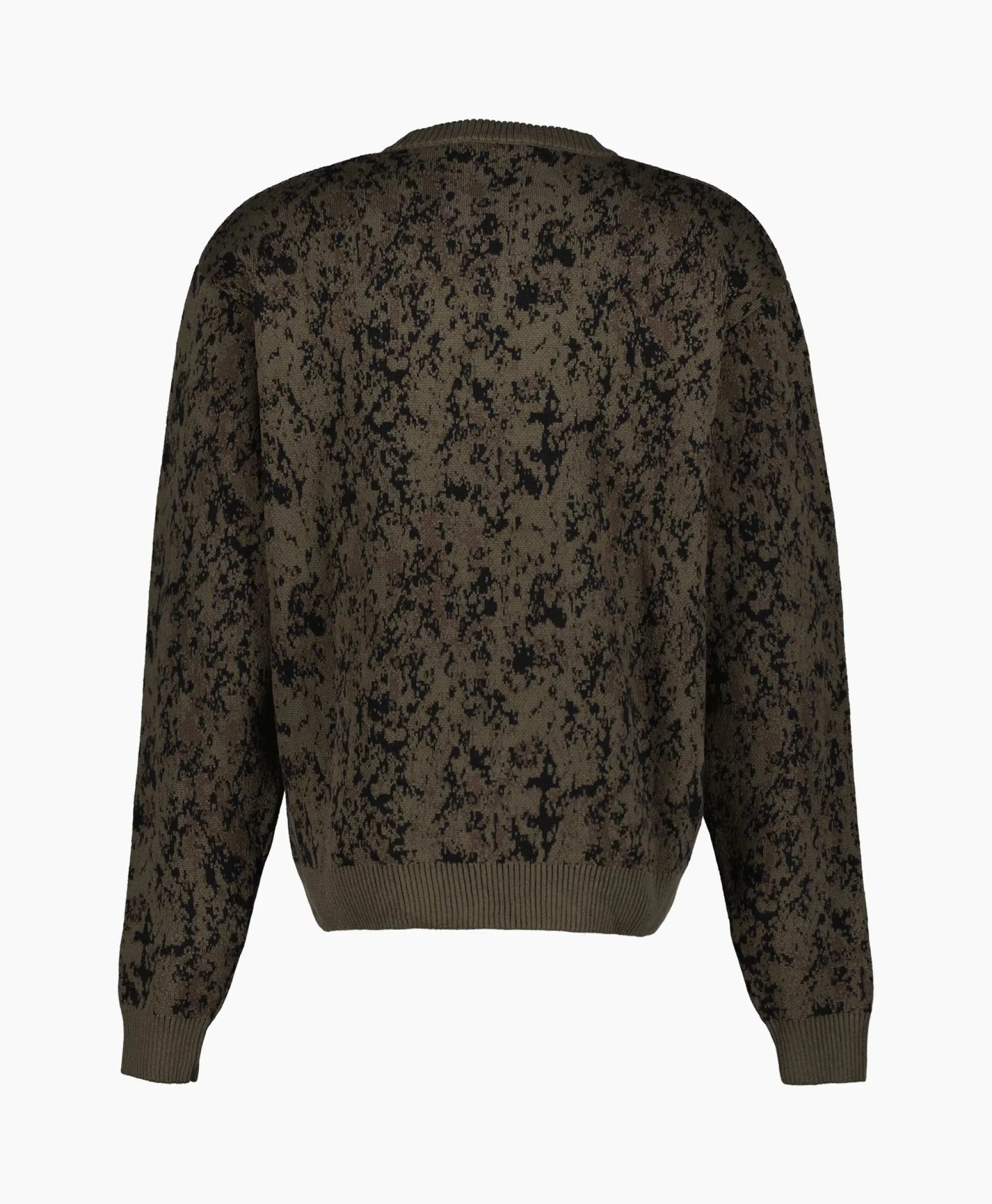 Outlet Gebreide Trui Camo Groen Heren Truien