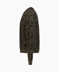 Outlet Gebreide Trui Camo Groen Heren Truien