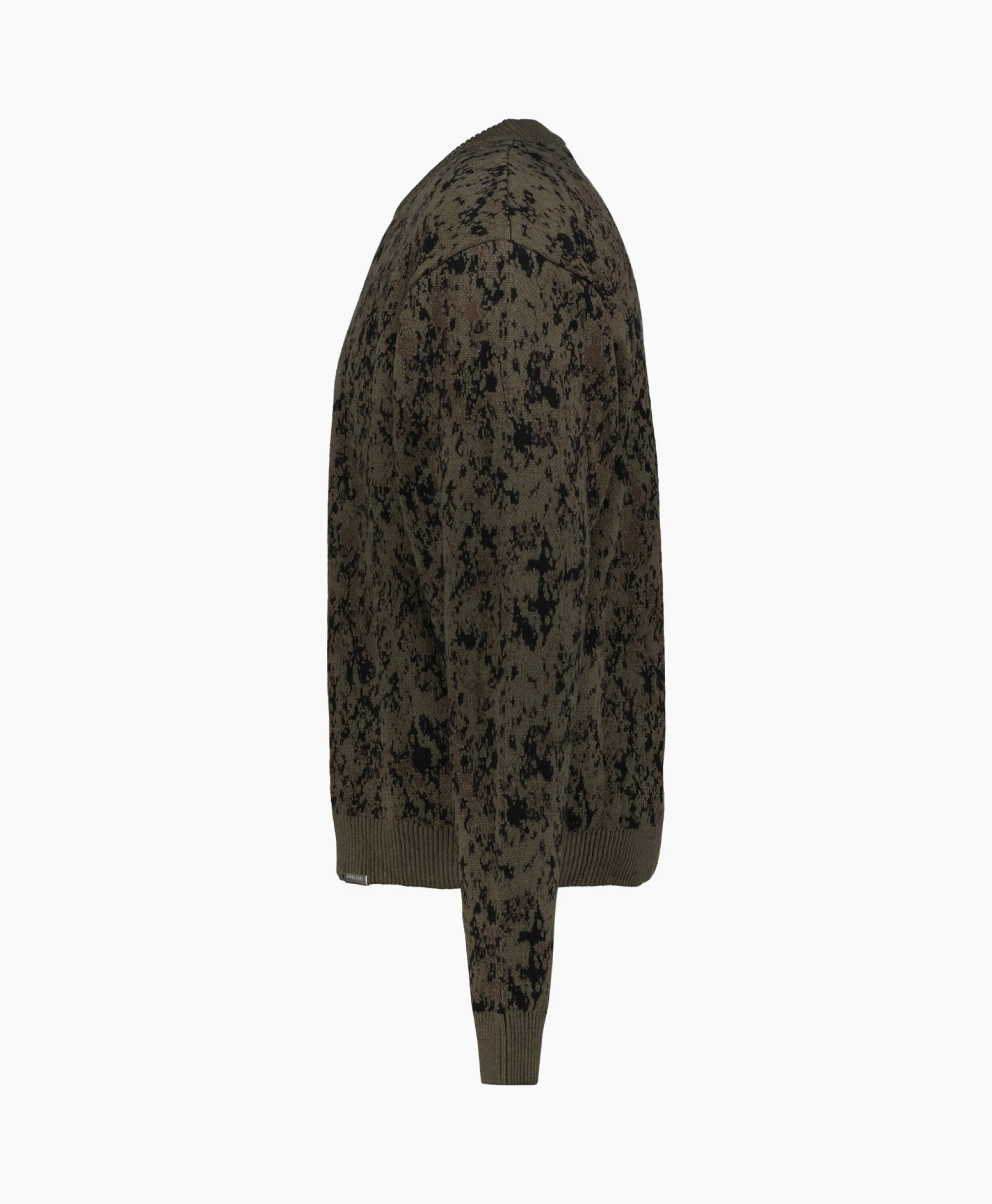 Outlet Gebreide Trui Camo Groen Heren Truien