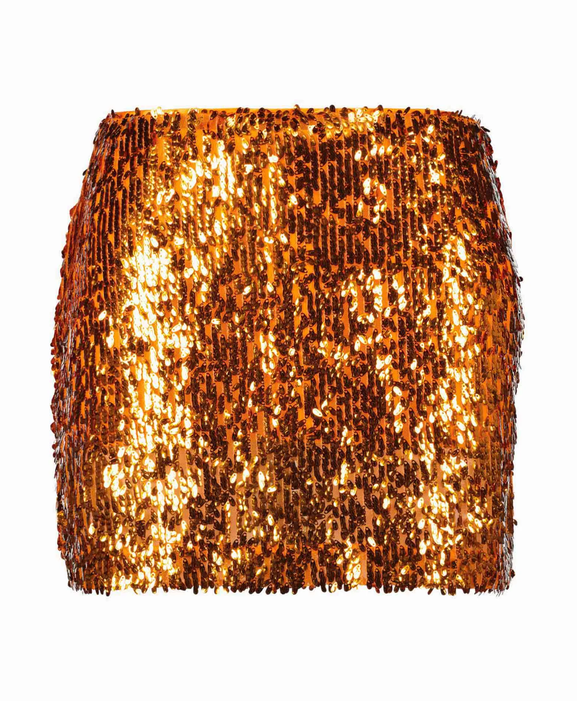 Sale Minirok Sequins Mini Oranje Dames Rokken