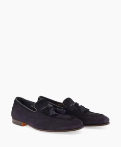 Santoni Loafer Doodling-Rvr Donker Blauw*Heren Instappers