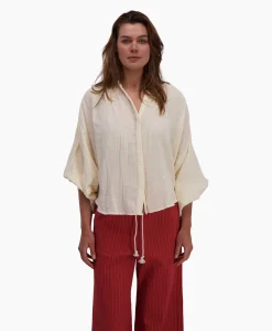 Best Blouse Balloon Resort Beige Dames Blouses