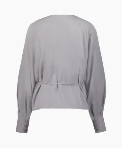 Hot Blouse Jolie Ls Wrap Top Ex Grijs Dames T-Shirts & Tops
