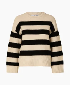 Clearance Pullover Jill Ls Knit O-Neck Goud Dames Truien