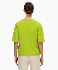 Pullover Maline-Liliana 2/4 Knit O-Neck N Groen Dames Truien