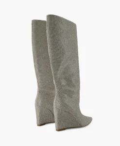 Steve Madden Lange Laars Showout R Zilver*Dames Laarzen