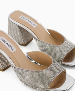 Steve Madden Sandaal Met Hak Glowing-R Zilver*Dames Sandalen