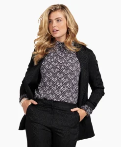 Studio Anneloes Blazer Sence Orn. Jacquard Zwart*Dames Blazers