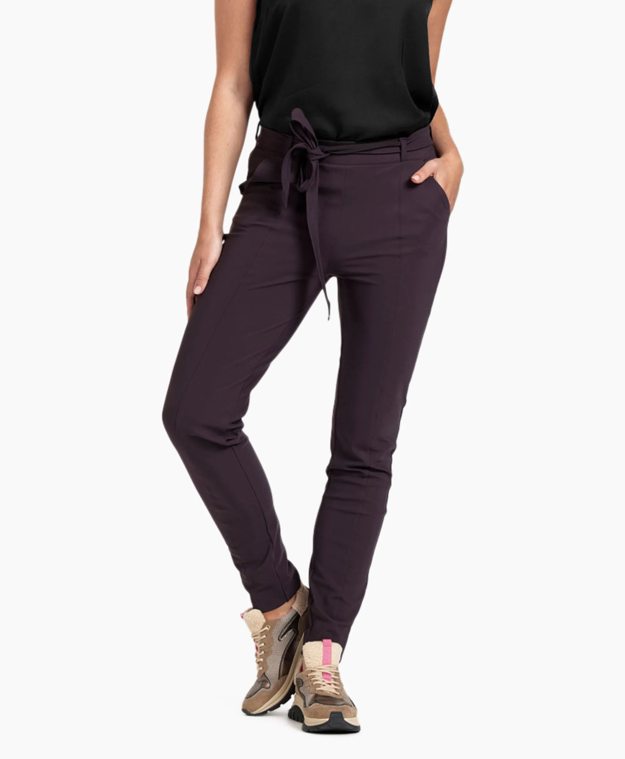 Best Broek Katlyn Bonded Trousers Bruin Dames Broeken