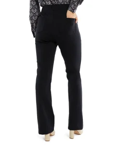 Hot Broek Lio Shiny Bnd Flair Trousers Zwart Dames Broeken