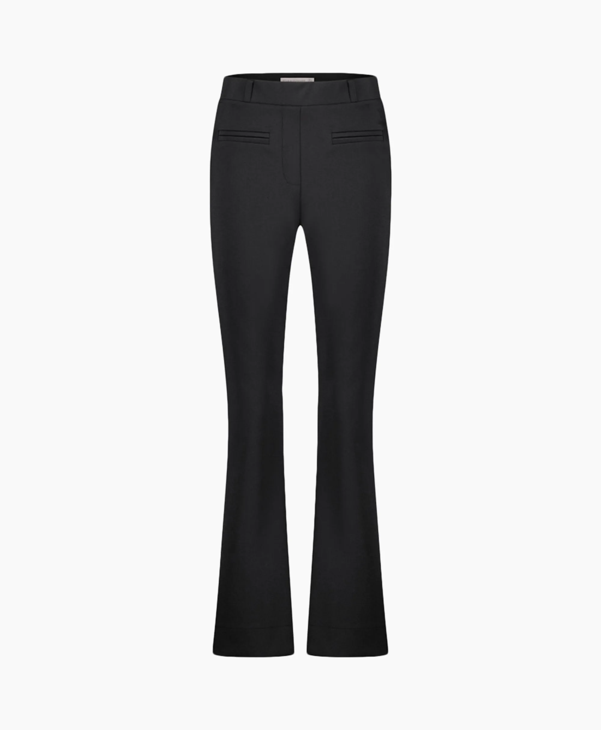 Hot Broek Lio Shiny Bnd Flair Trousers Zwart Dames Broeken
