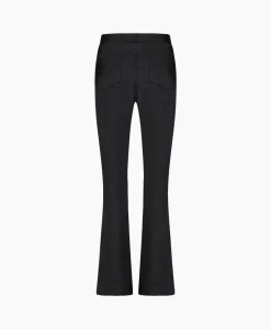 Hot Broek Lio Shiny Bnd Flair Trousers Zwart Dames Broeken