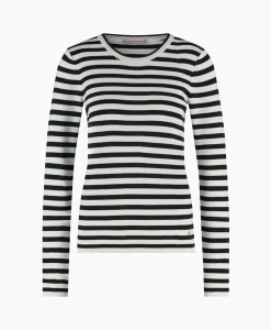 Studio Anneloes Pullover Luna Stripe Ecru*Dames Truien