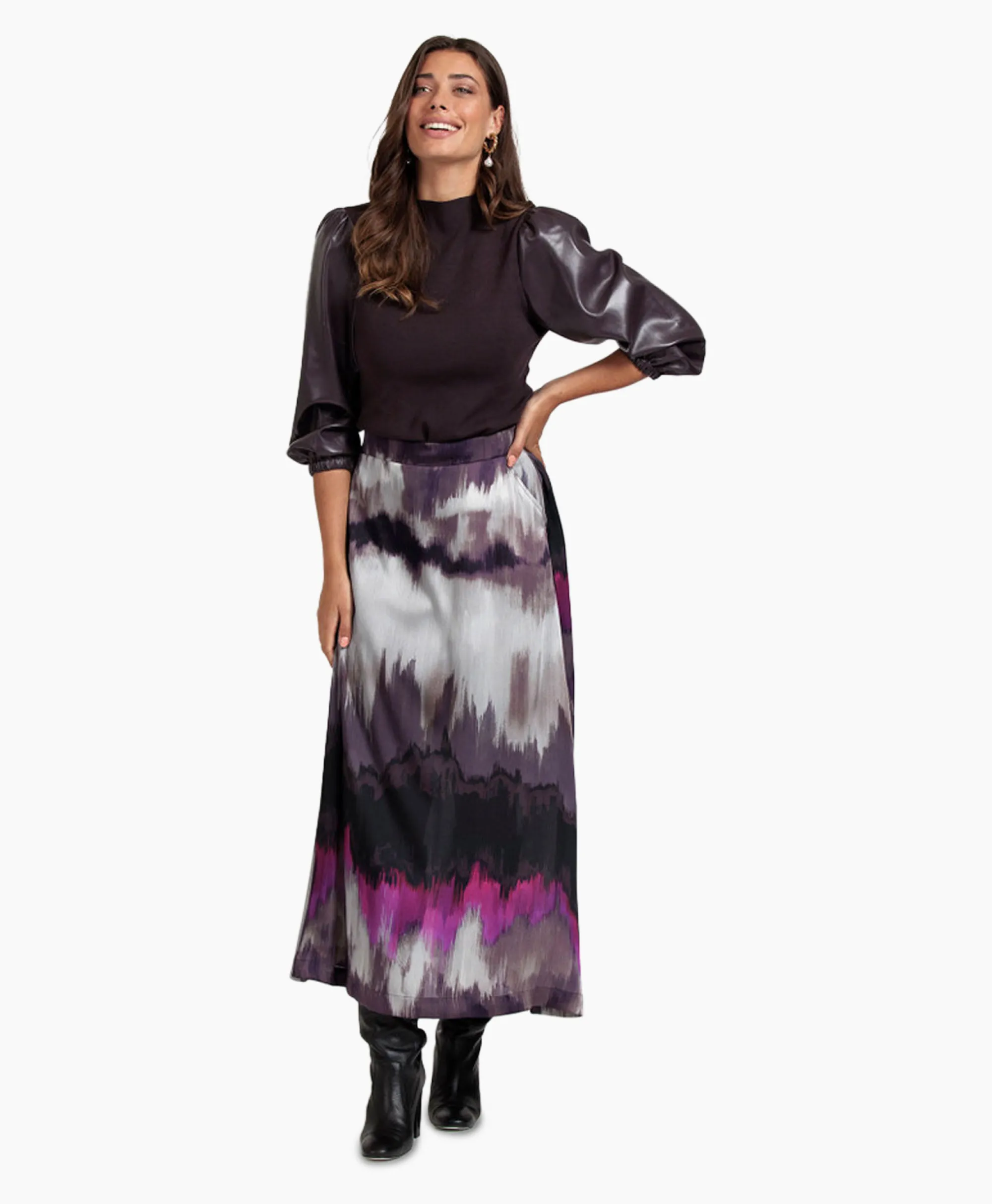 Studio Anneloes Rok Stevie Crepe Skirt Combo L*Dames Rokken