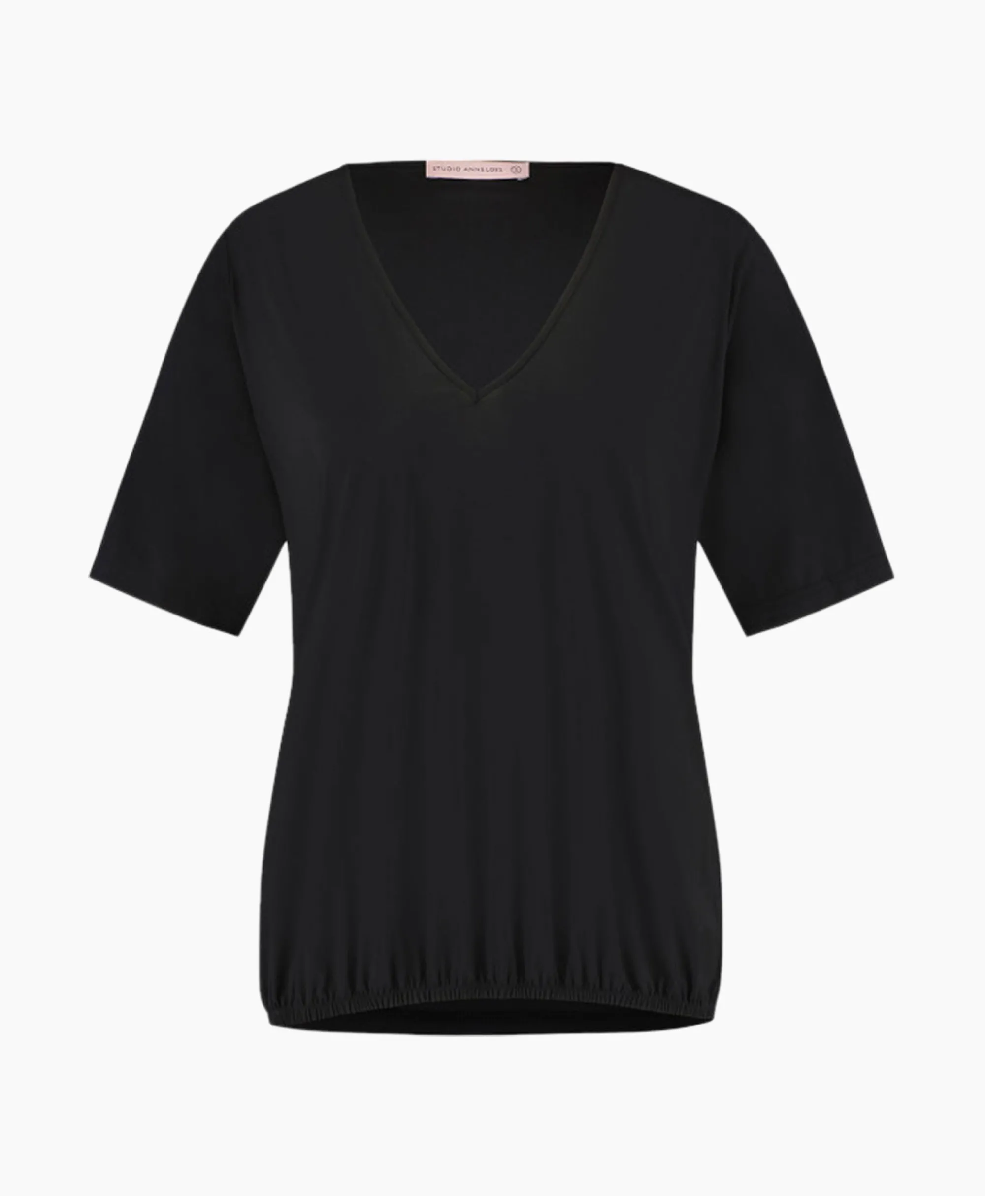 Hot Top & T-Shirt Vicky Shirt Zwart Dessin Dames T-Shirts & Tops