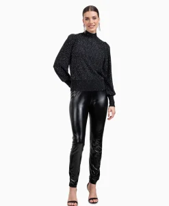 Discount Top Ally Metallic Legging Zwart Dessin Dames T-Shirts & Tops