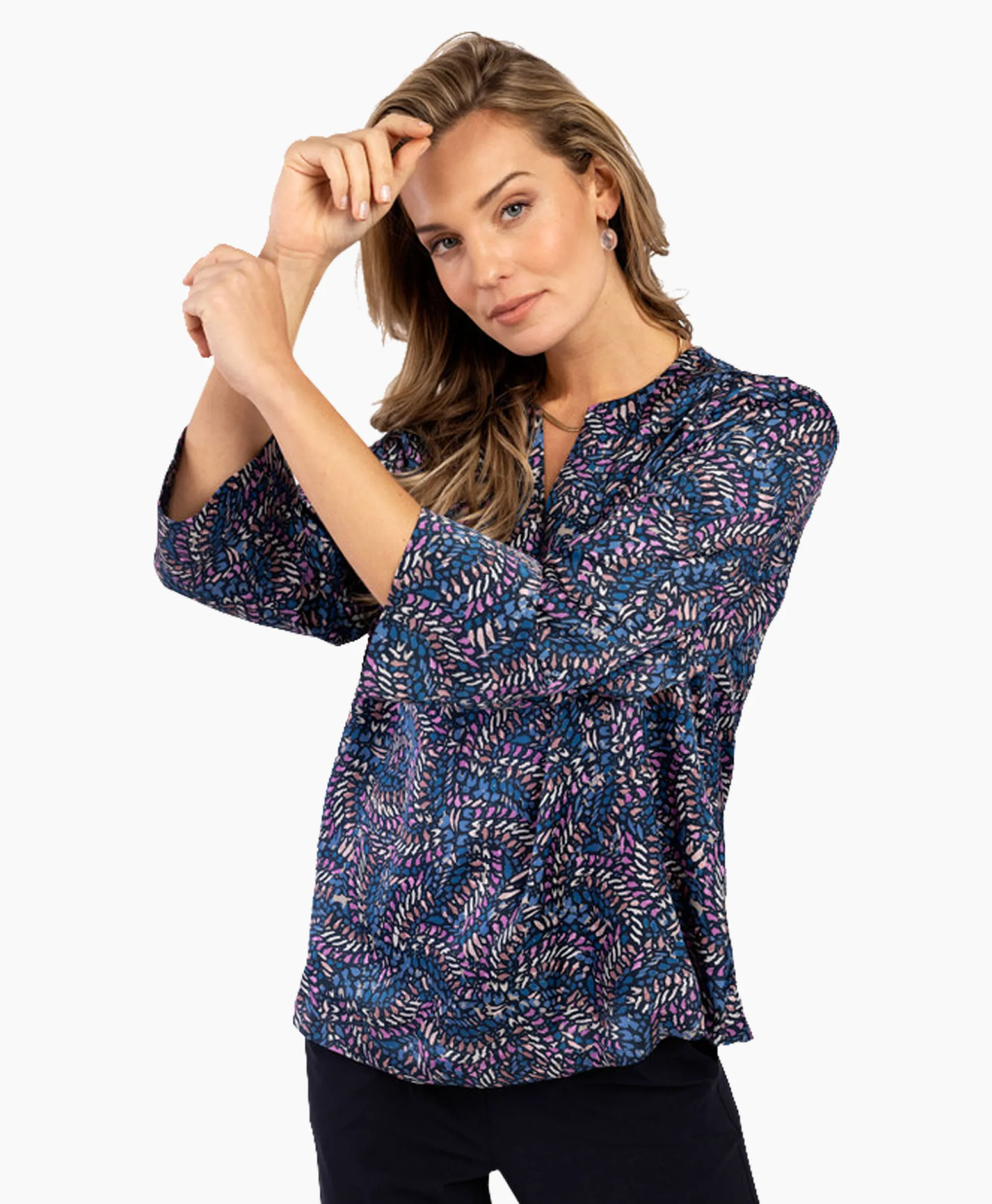 Studio Anneloes Top Arletta Satin Brench Combo L*Dames T-Shirts & Tops