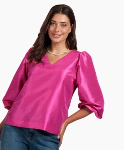 New Top Laudi Taft Paars Dames T-Shirts & Tops