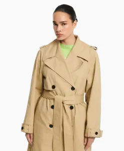 Studioar By Arma Trenchcoat Mexia Cotton Twill Beige*Dames Jassen