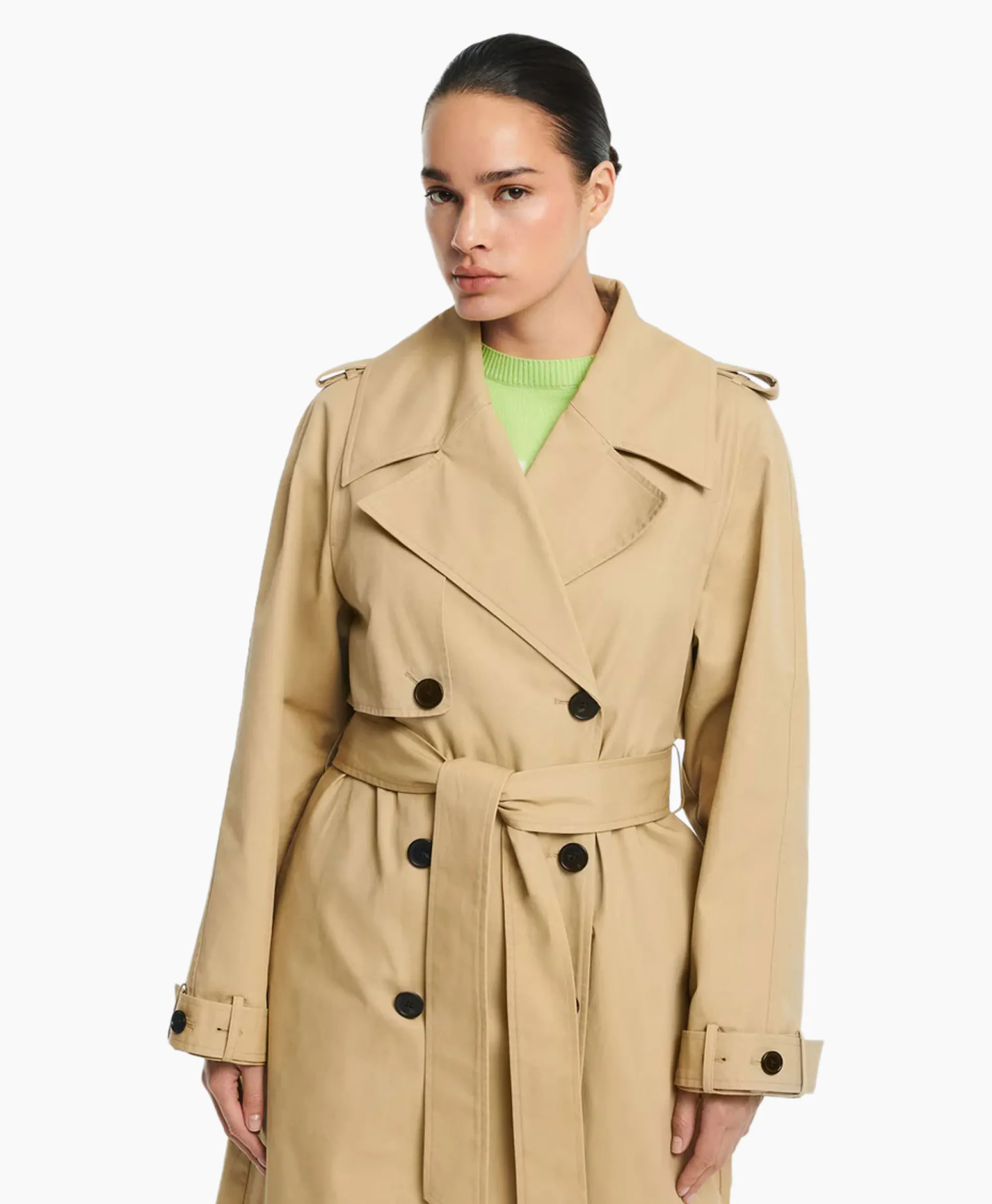 Studioar By Arma Trenchcoat Mexia Cotton Twill Beige*Dames Jassen
