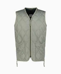 Bodywarmer Military W-Zip V Neck Down Donker Groen Heren Jassen