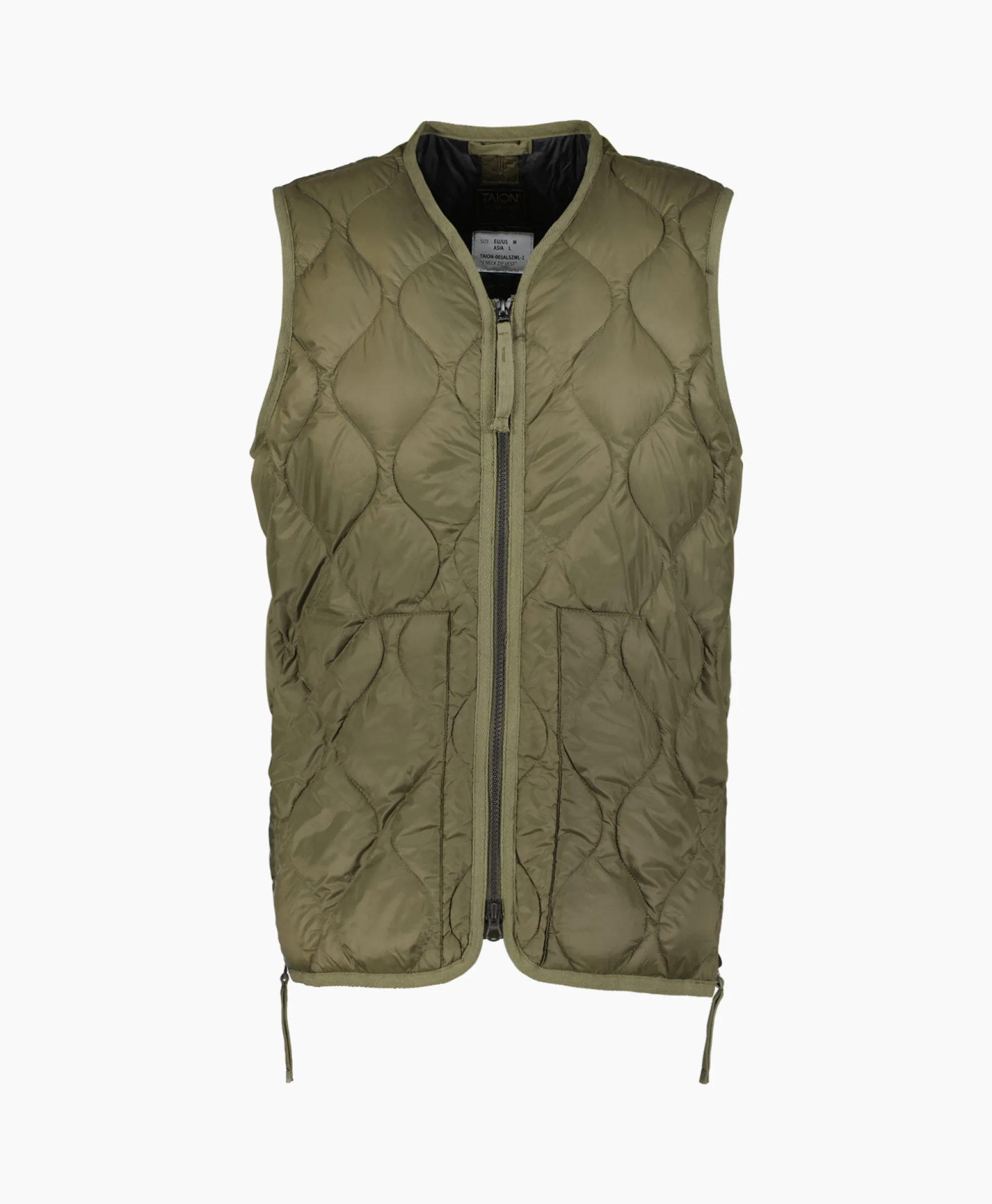 Outlet Bodywarmer Military V Neck Olijf Heren Jassen