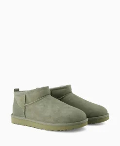 Discount Enkellaars Winterboot Classic Ultra Mini Khaki Heren Laarzen