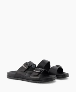 Sandaal Wainscott Buckle Slide Black Jeans Heren Sandalen