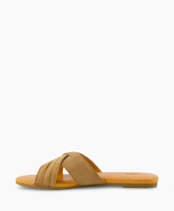 New Sandaal Zonder Hak W Kenleigh Slide Bruin Dames Sandalen