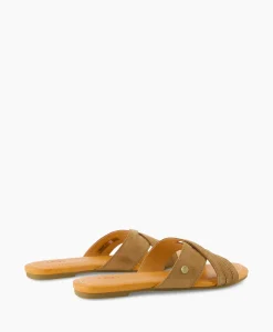 New Sandaal Zonder Hak W Kenleigh Slide Bruin Dames Sandalen