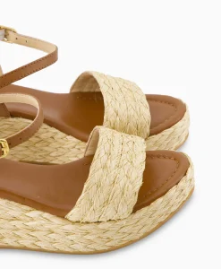 Outlet Sandaal Met Hak Kebek_Mar Bruin Dames Sandalen