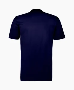 Discount T-Shirt Interlock Supima Blauw Heren T-Shirts